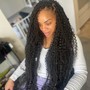 Boho locs ( distressed locs + curls through out )