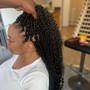 Boho locs ( distressed locs + curls through out )