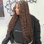 Large Box Braids midback