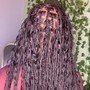 Medium bohemian knotless human hair