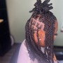 French braid design w. Weave (feed in)