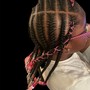 Micro locs with human hair added