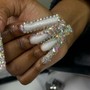 rhinestones on 2 fingers