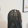 Smedium knotless braids