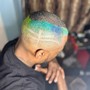 short hair multicolor