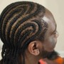 Cornrows (half head)