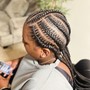 Medium Boho knotless braids/ human curls