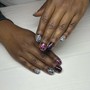 Nail Art- Full bling fingernail