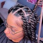 Medium knotless Braids mid back