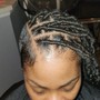 Medium knotless Braids mid back