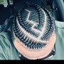 4 stitch braids - full head