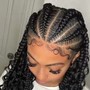 Knotless boho bob braids