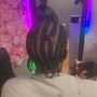 Feed in front Single Braids in the back