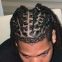 Straight back stitch cornrows