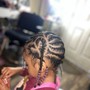 Dutch  Braids with hair added