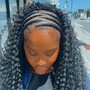 6-8 Cornrows w/ Curl Crochet Hair