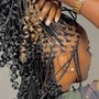 Knotless braids med size