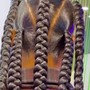 Knotless braids med size