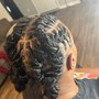 Shampoo and simple braid down 2-4 braids