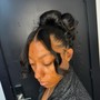 Silk ponytails/buns on natural hair