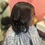 Relaxer touch up/ Roller set