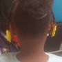 Kid's Natural hair Braids w/beads