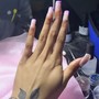 Acrylic Nails, Pedicure - French