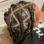 large knotless braids