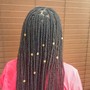 Half lemonade braids half knotless