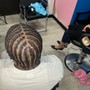 Stitch Designer Mens Natural Hair Cornrows 8-12 braids