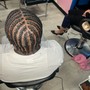 Stitch Designer Mens Natural Hair Cornrows 8-12 braids