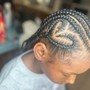 (1-6)Feed-in Braids w/o design