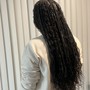 Med knotless  Braids