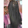 Smedium knotless braids MID back