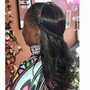 Large French braided ponytail