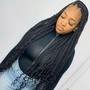 Natural hair single  braids ( designs or style of your choice) no extensions