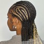 Natural hair single  braids ( designs or style of your choice) no extensions