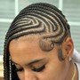 2 Cornrows with weave