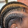 Natural hair cornrows braids (no extensions)