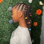 Kid's Braided pony with natural hair