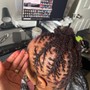 Micro locs with human hair added