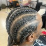 Feed In Straight Back Braids