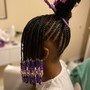 Kid's Scalp Braids With Beeds