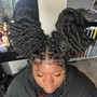 Goddess soft locs ( distressed loc with curls at the tip)