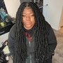 Goddess soft locs ( distressed loc with curls at the tip)