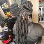 Goddess soft locs ( distressed loc with curls at the tip)