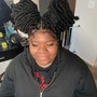 Goddess soft locs ( distressed loc with curls at the tip)