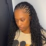 Jumbo Box Braids with curls