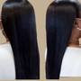 Natural Hair Smoothing Silk-press & Saran Wrap