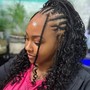 Partial Sew In/ Feed-in Braids